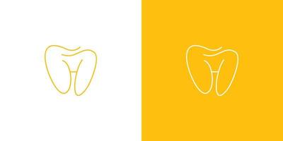 Simple and modern letter H initials dentist logo design vector