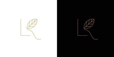 LK letter initial logo design is natural and luxury vector