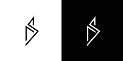 diseño de logotipo ns único y moderno vector
