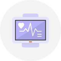 ECG Monitor Creative Icon Design vector