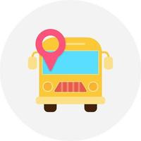 School Bus Creative Icon Design vector