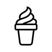 ilustración de vector de helado en un fondo. símbolos de calidad premium. iconos vectoriales para concepto y diseño gráfico.