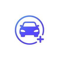 add a new car icon vector