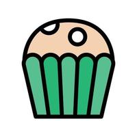 ilustración de vector de cupcake en un fondo. símbolos de calidad premium. iconos vectoriales para concepto y diseño gráfico.