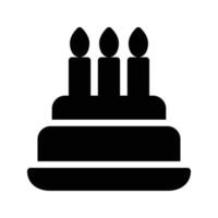 ilustración de vector de pastel de cumpleaños en un fondo. símbolos de calidad premium. iconos vectoriales para concepto y diseño gráfico.