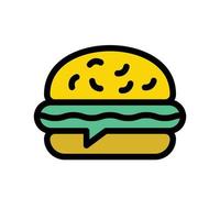 burger vector illustration on a background.Premium quality symbols.vector icons for concept and graphic design.