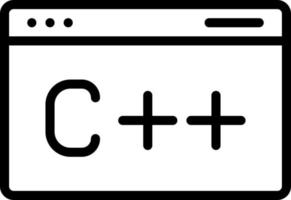 icono de línea para programación vector