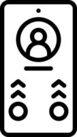 line icon for calling vector