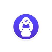 MRI scanner vector icon with checkmark