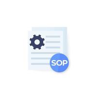 SOP icon for web, vector