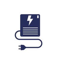 UPS, uninterruptible power supply icon on white vector