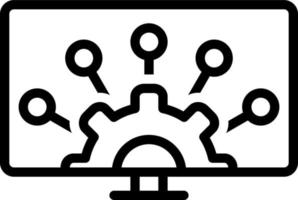 line icon for erp vector