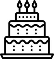 line icon for cake vector