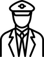 line icon for pilot vector