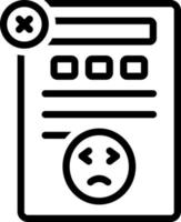 line icon for bad vector