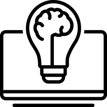 icono de línea para conocimientos básicos vector