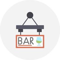 Bar Sign Board Creative Icon Design vector