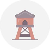 diseño de icono creativo de torre de vigilancia vector