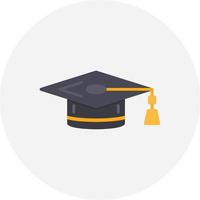 Graduation Cap Creative Icon Design vector