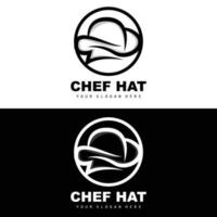 logotipo de sombrero de chef, vector de chef de restaurante, diseño para restaurante, catering, charcutería, panadería