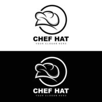 logotipo de sombrero de chef, vector de chef de restaurante, diseño para restaurante, catering, charcutería, panadería