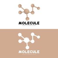 logotipo de neurona, diseño de logotipo de molécula, vector e ilustración de plantilla