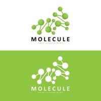 logotipo de neurona, diseño de logotipo de molécula, vector e ilustración de plantilla