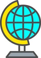 icono de vector de globo de tierra