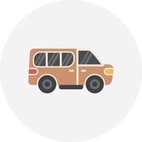 Minivan Creative Icon Design vector