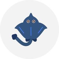 diseño de icono creativo de mantarraya vector