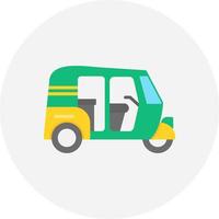 Rickshaw Creative Icon Design vector