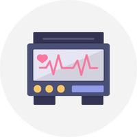 Ekg Monitor Creative Icon Design vector