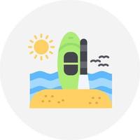 diseño de icono creativo de paddle surf vector