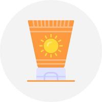 Sun Cream Creative Icon Design vector