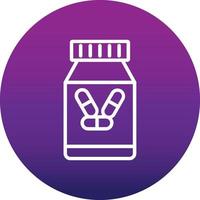 Pill Jar Vector Icon Design