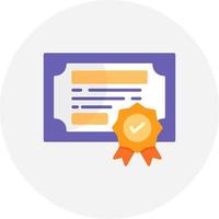 Certification Creative Icon Design vector