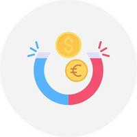 diseño de icono creativo de atracción de dinero vector