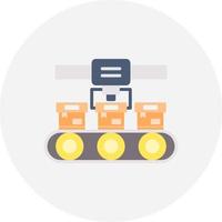 Conveyor Belt Creative Icon Design vector