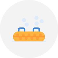 diseño de icono creativo de trineo inflable vector