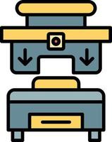 Press Machine Creative Icon Design vector