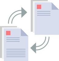 sharing share file document copying Flat Color Icon Vector