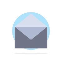 Email Mail Message Open Abstract Circle Background Flat color Icon vector