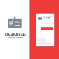 Card Business Corporate Id ID Card Identity Pass Grey Logo Design and Business Card Template vector