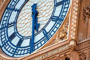 Close up view of the Big Ben clock tower and Westminster in London. photo