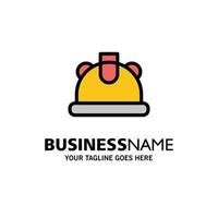 Building Construction Helmet Business Logo Template Flat Color vector