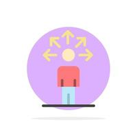 Communication Abilities Connection Human Abstract Circle Background Flat color Icon vector