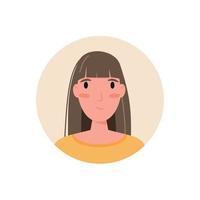 Avatar woman. Flat design people characters. Vector illustration eps 10