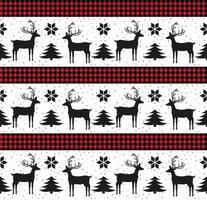 Christmas and New Year pattern at Buffalo Plaid. Festive background for design and print vector