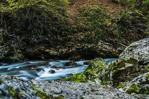 garganta de vintgar en el parque nacional de triglav en eslovenia foto