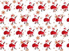 bear seamless pattern Christmas vector Santa Claus hat cartoon scarf isolated repeat wallpaper teddy tile background illustration doodle design